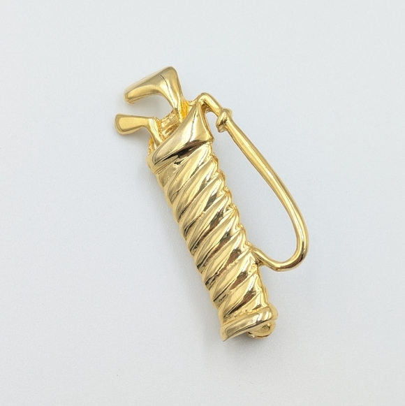 Jewelry - 4/24$ Vintage gold tone golfing golf clubs brooch pin